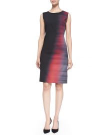 Elie Tahari Emory Sleeveless Abstract Ombre Sheath Dress at Neiman Marcus